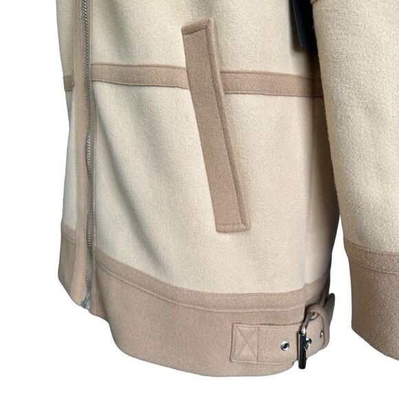 Bagatelle NYC Mixed Media Moto Jacket Faux Fur Collar - Picture 5 of 15